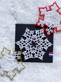 lot de 3 flocon de neige en dentelles