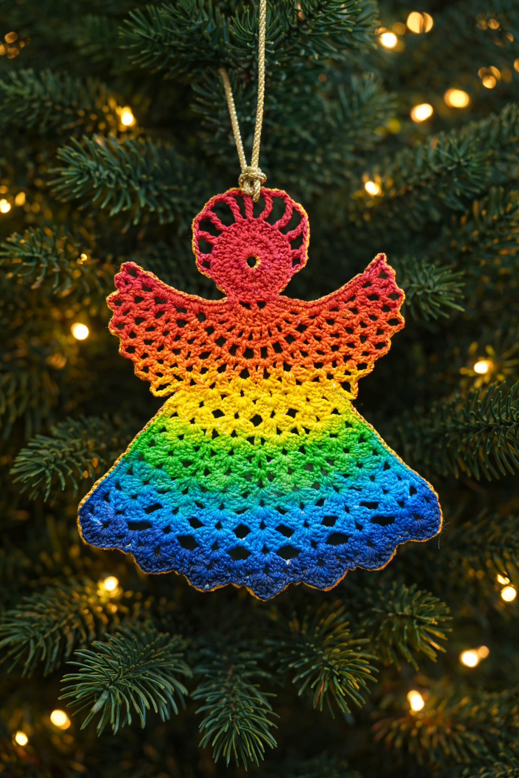 ange au crochet peint arc en ciel ange au crochet peint arc en ciel