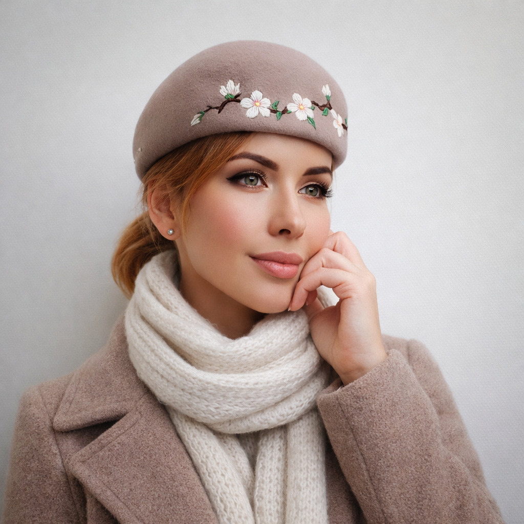casquette brodée en feutre casquette brodée en feutre