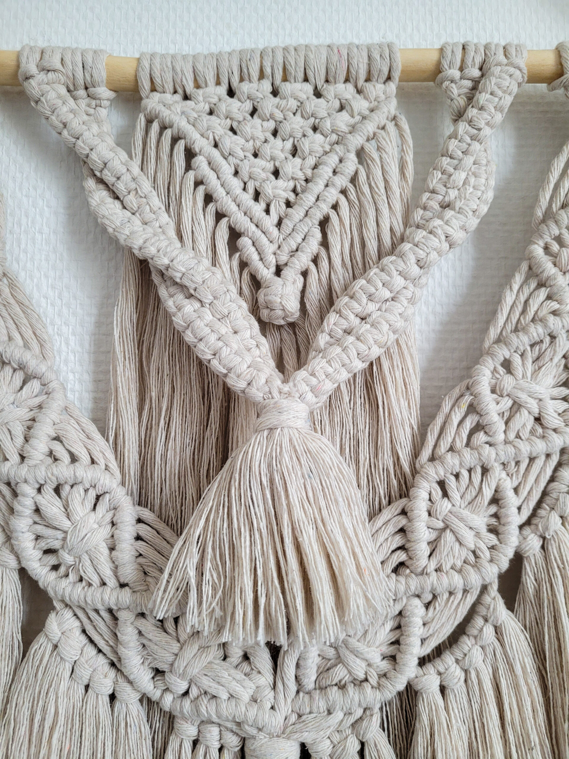 macrame suspension murale beige 4 macrame suspension murale beige 4