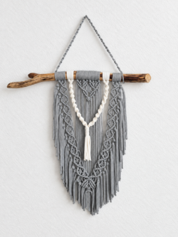 suspension macrame gris blanc bois 1
